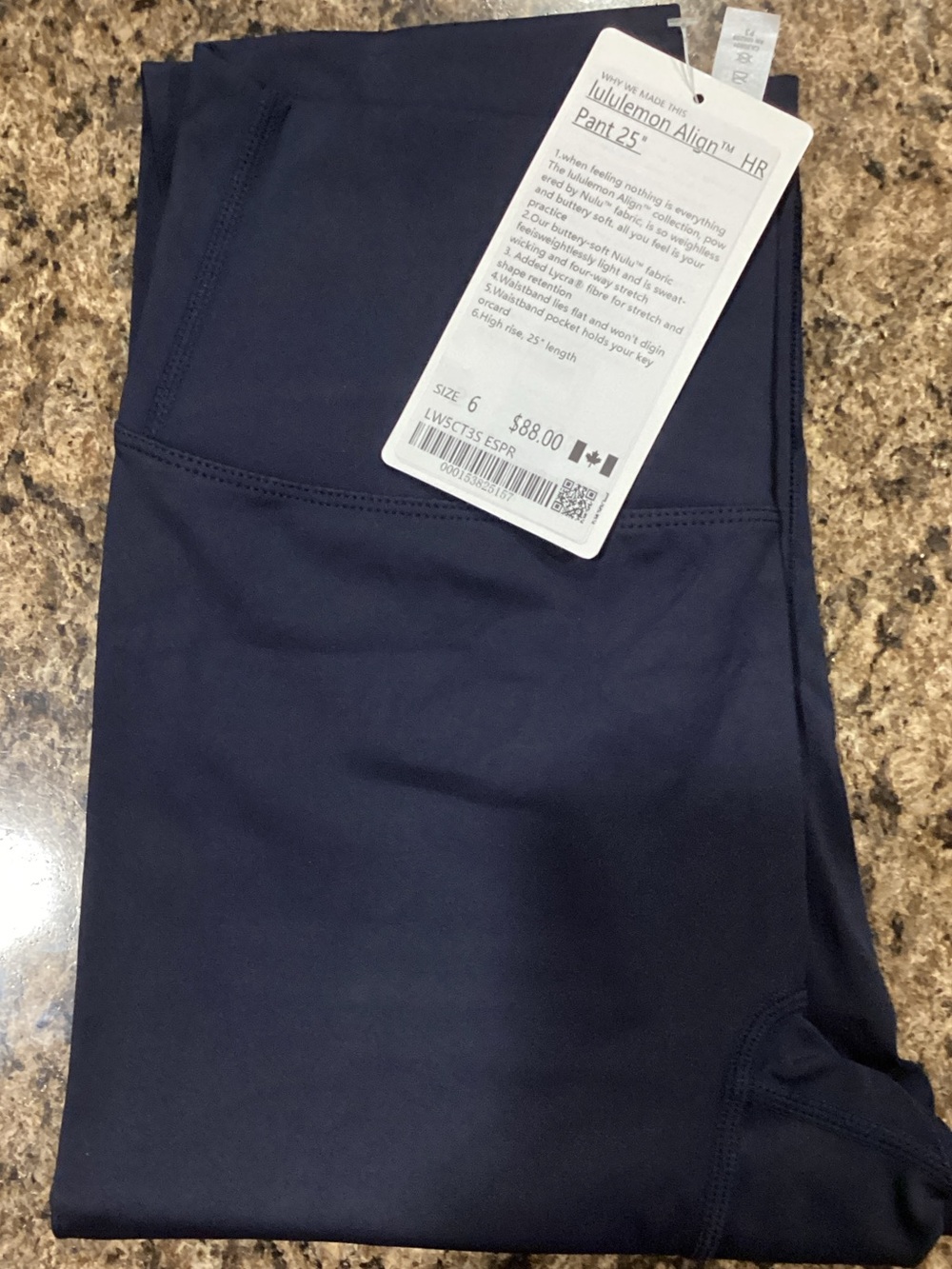 lululemon Align Pant 25" High-Rise Leggings — Deep Navy